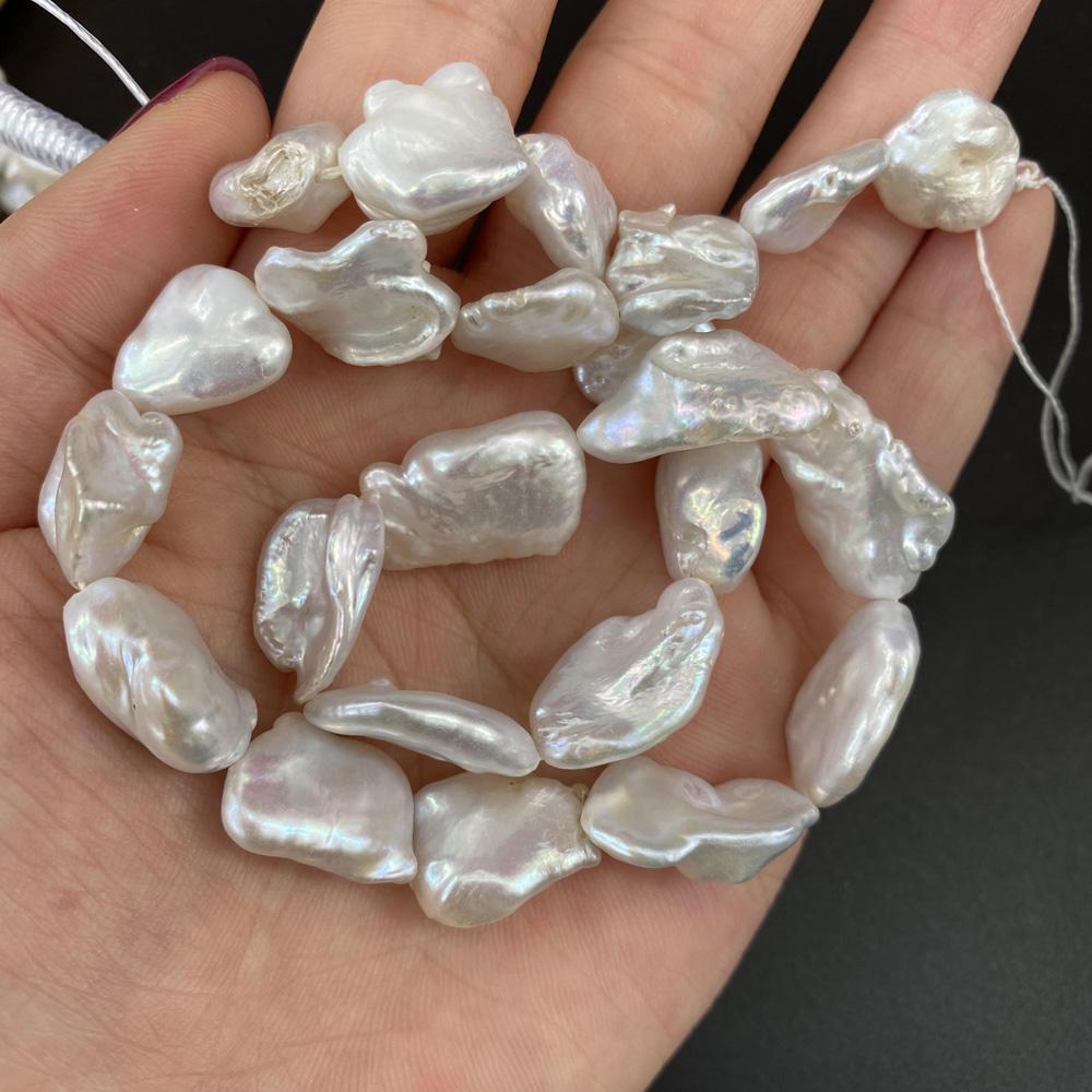 1String, Boho Irregular Pearls, Luxury Natural Freshwater Pearl Beads for Jewelry Making DIY Necklace Bracelet Crafts, Mother's Day Gift 36cm
