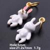 5pcs Kawaii Animal Pendant Enamel Charms For Jewelry Making Duck Bunny Elephant Lucky Fish Charm Handmade Materials Accessories