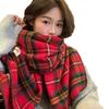 Neujahr Weihnachten Roter Schal Damen Winter England Karomuster Nackenschal Studentengeschenk
