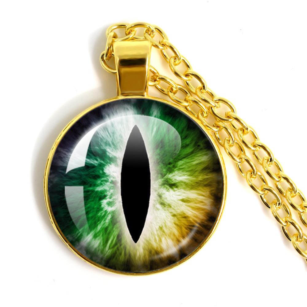 Dragon Evil Eye Glass Necklace Dragon Eye Fashion Evil Eye Necklace Jewelry Men Fashion Necklace For Friends Gift