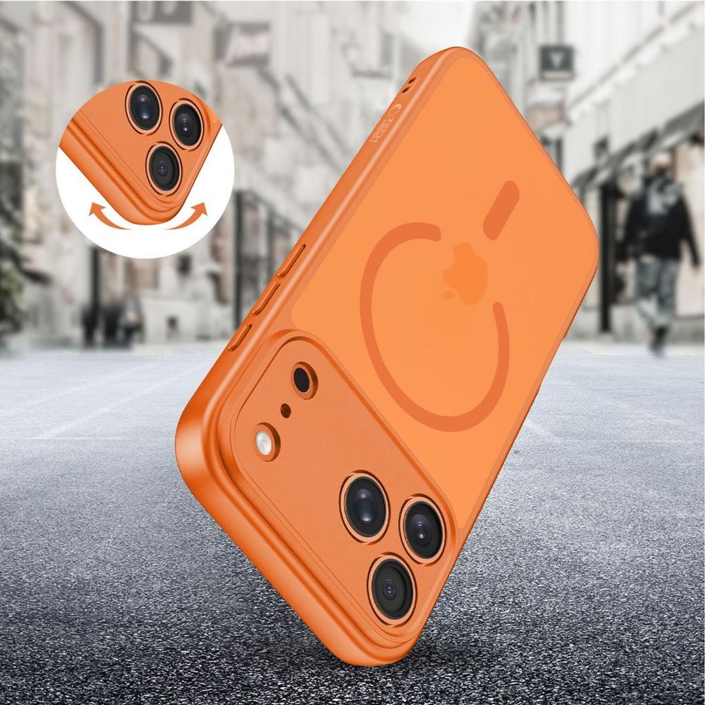 Fodral Cover till iPhone 17 Pro Max BasicMag MagSafe - orange