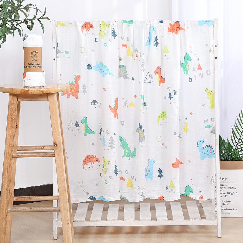 

Gauze Cartoon Swaddle Blanket - Pure Cotton, Double Layer for Infants & Toddlers 100*110 cm