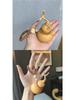 Wenwan Natural Gourd Lotus Key Pendant - DIY Soft Handheld Accessory for Men & Women.