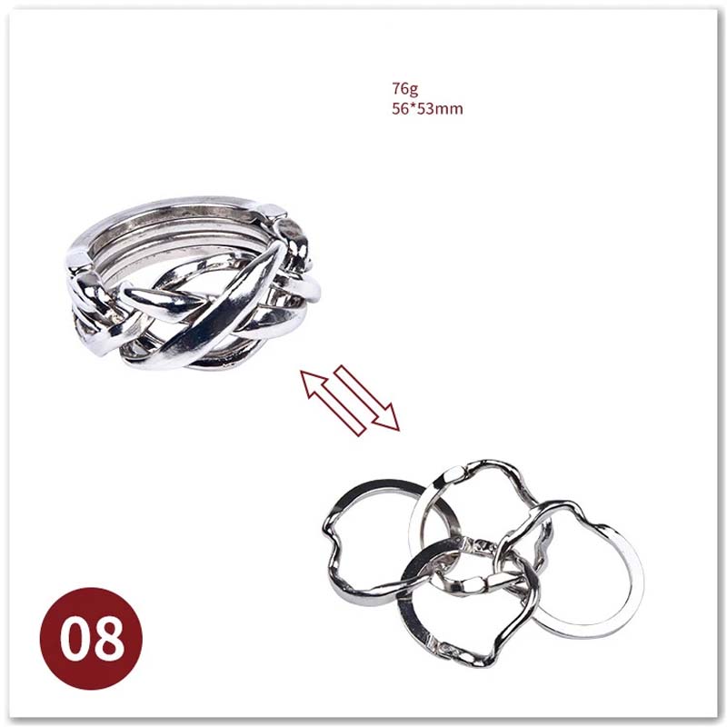 Metal 3D Jigsaw Puzzle Solving Toys Puzzle Unlocking Ring Buckle Children Adult Puzzle Games Leisure Puzzle Games