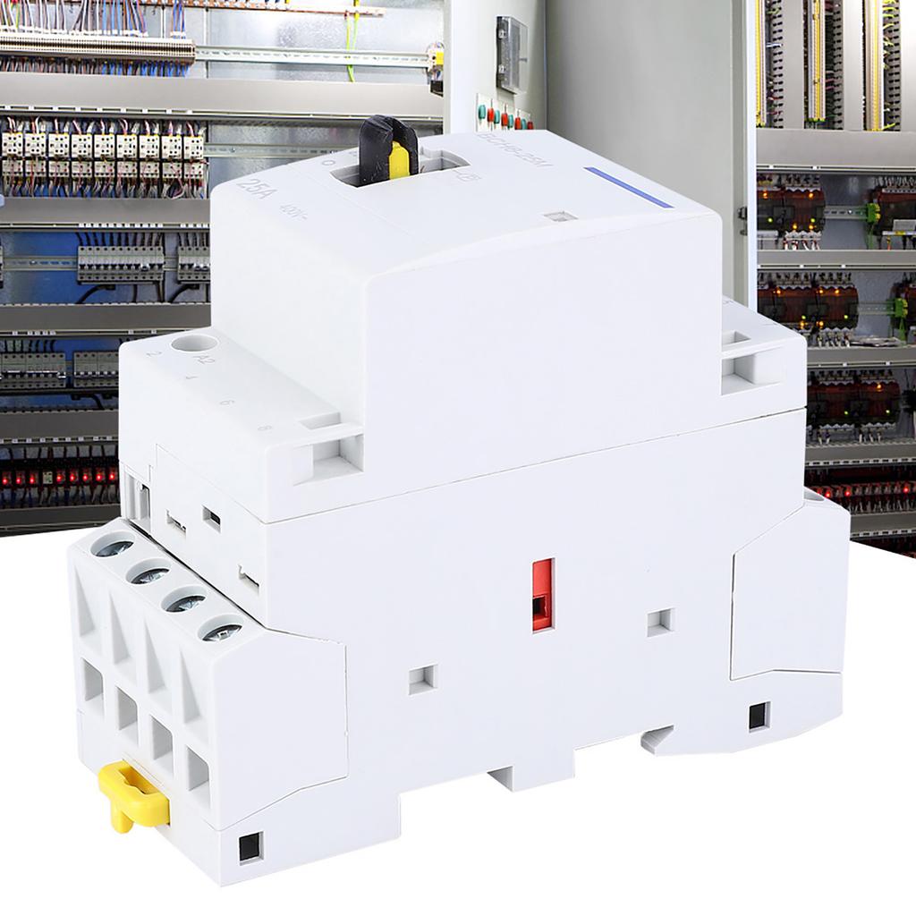 BCH8 25M 230V 4P 25A Household AC Modular Contactor with Manual Control Switch (2NO2NC)