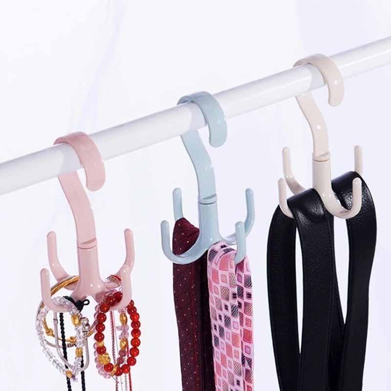 JJYY 1Pcs Home Multifunctional Rotating Shoe Rack Balcony Drying Rack Tie Belt Bag Hook Outdoor Shoe Hat Drying Rack Hook