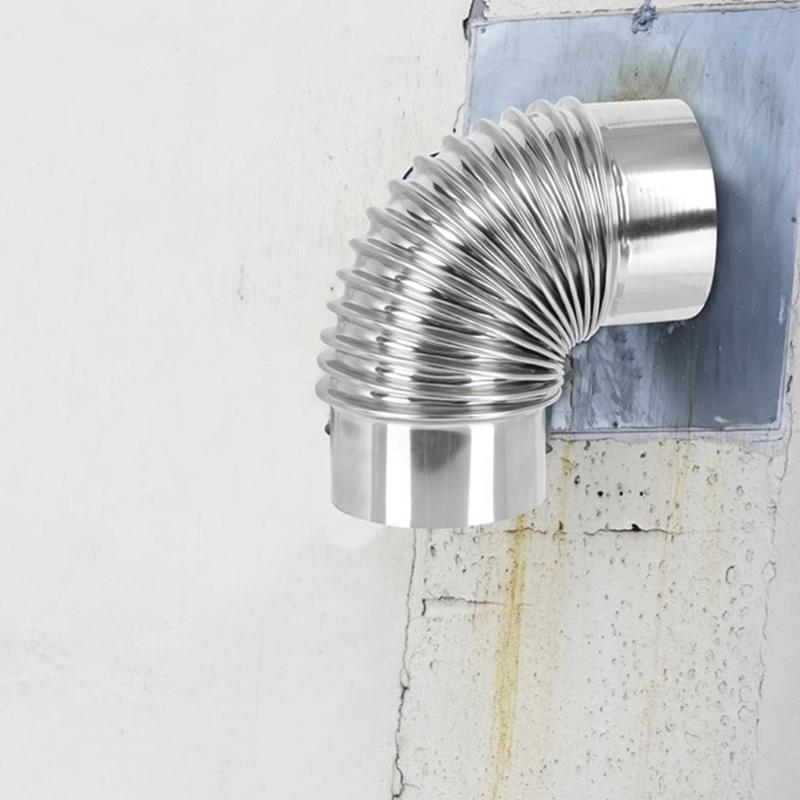 Oxidation security Metal Coated Steel Duct Pipe Elbow 90 Degree Bend For Effective exhaust Removal System