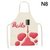 Nail Polish Lipstick Beauty Kitchen Women Apron Household Cleaning Cotton Linen Pinafore Salon Home Cooking Baking Adult Bib