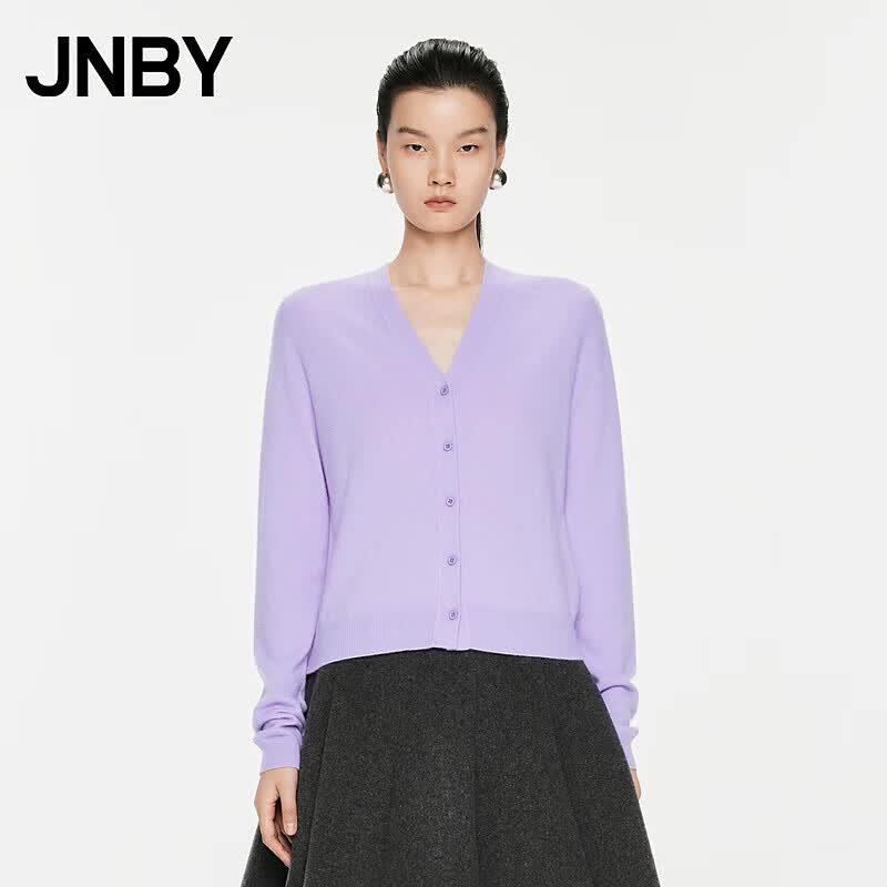 JNBY Women's Slim Fit Cashmere V-Neck Knit Sweater