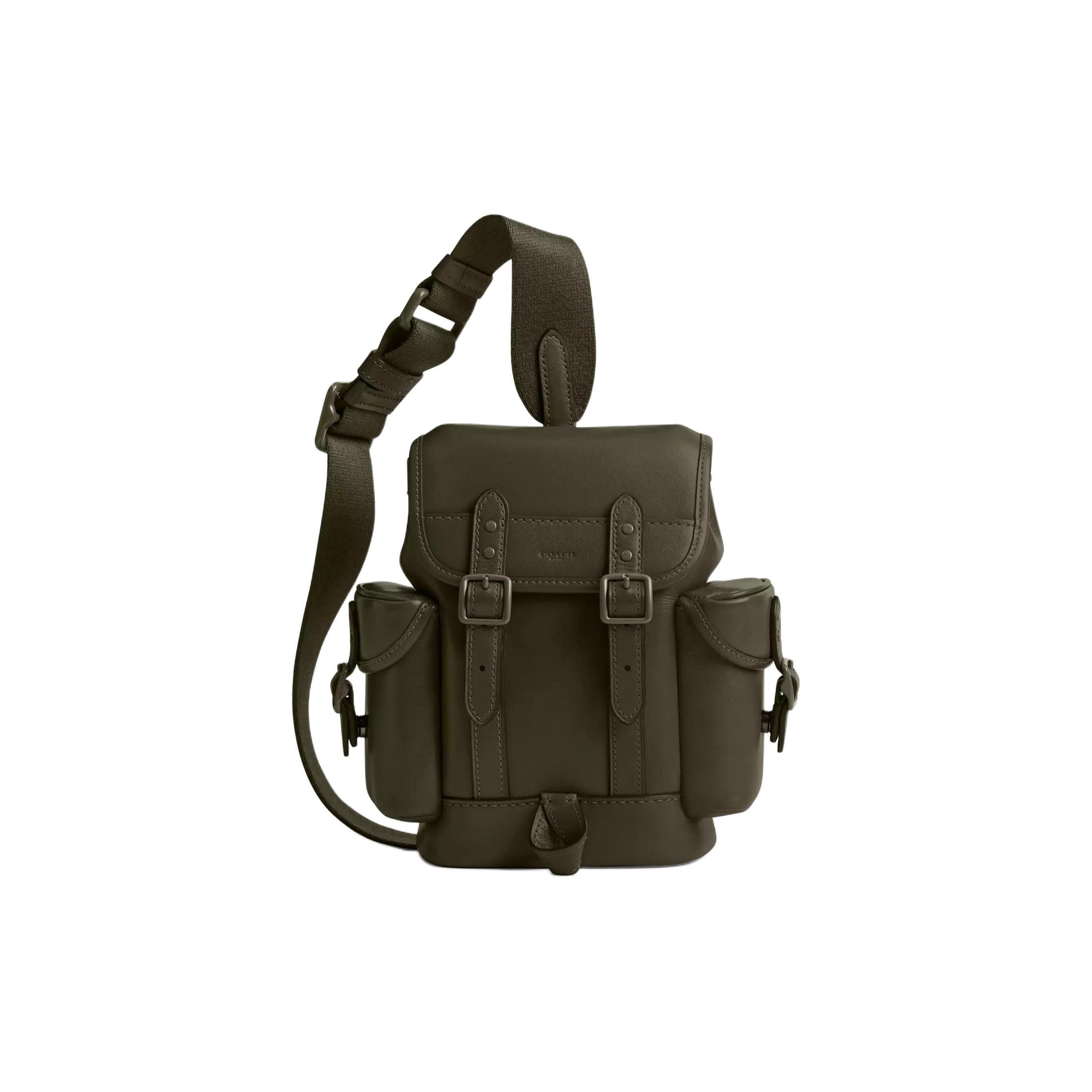 

Coach Hitch 13 Brand Logo Snap Closure Chest Bag Men Shoulder Bag Military-Green CR852-ARY Basic Set (Bag+Dust Bag)