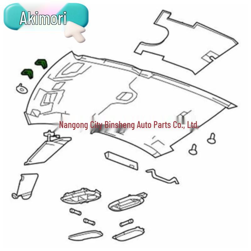 2-Pack Gray/Black/Beige Sun Visor Clips for Dodge Avenger (OE# 1GW25DW1AA)