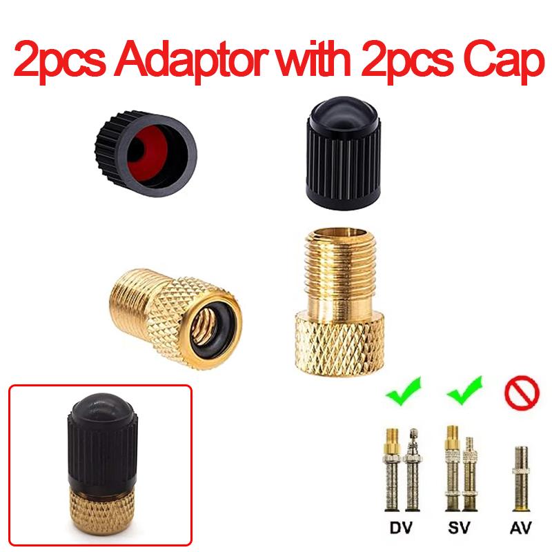 2~8 sztuk Konwerter Adapter Pompy do Zaworów Rowerowych Presta na Schrader Dysza Konwersji Adapter Inflacji F/V Do A/V Adapter Zaworu Rowerowego
