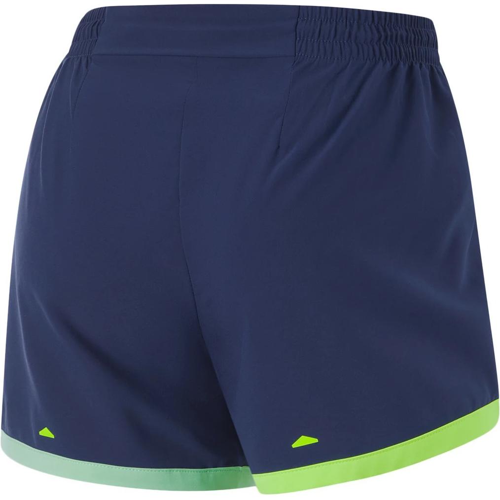 Li Ning Running Series Logo Elastic Comfortable Breathable Loose Sports Shorts Women shorts Deep-Navy Fluorescent-Yellow Green AKSU334-2