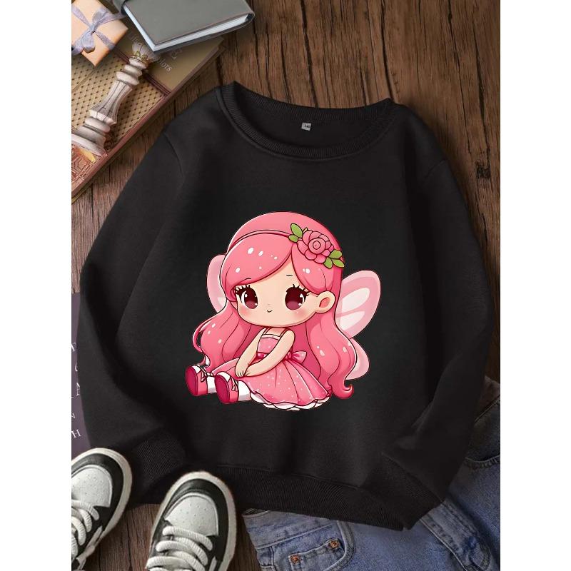 European sizes Fashionable Kids' Crew Neck Sweatshirt | Comfortable, Casual Style with Random Print, Perfect for Fall/Winter Outdoor and Home Wear
