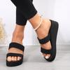 Mode 9cm Absatz Plateau Pantoletten Damen Sandalen Weiche EVA Schwarze Farbe Damen Mode Slides Dicke Sohle Sommerschuhe Frau Flip Flops