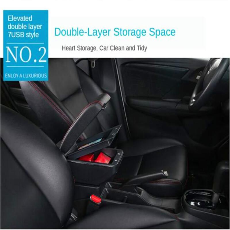 For Mitsubishi Space Star Armrest Box For Dodge Mitsubishi Attrage Mirage Car Armrest Storage Box with USB Car Accessories