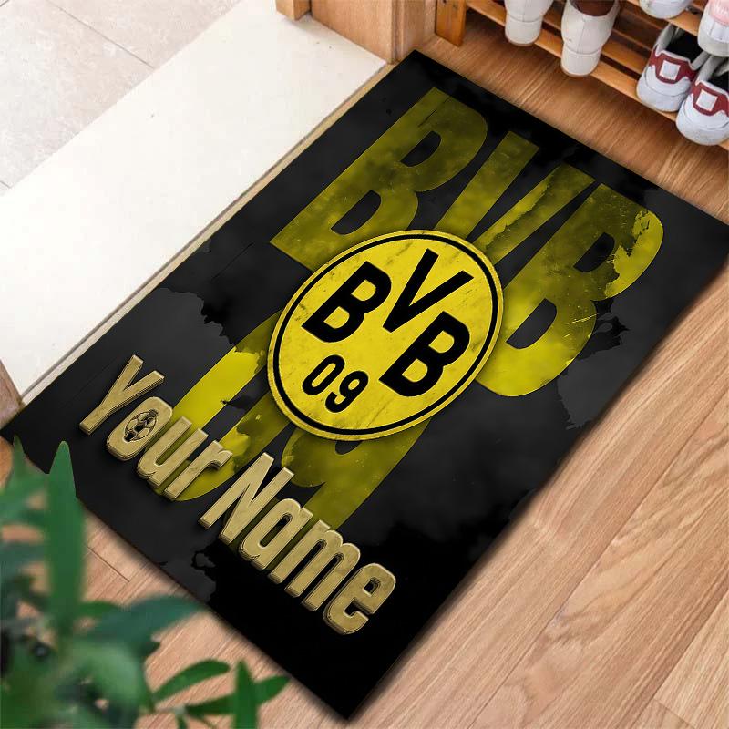 Bvb Custom Name Carpet Rug For Living Room Bedroom Home Sofa Decoration,Kids play Non-slip Floor Mat