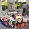 Naruto Team Battle Round Area Rug Carpet Rug For Living Room Bedroom Sofa Playroom Decor Nonslip Floor Mat