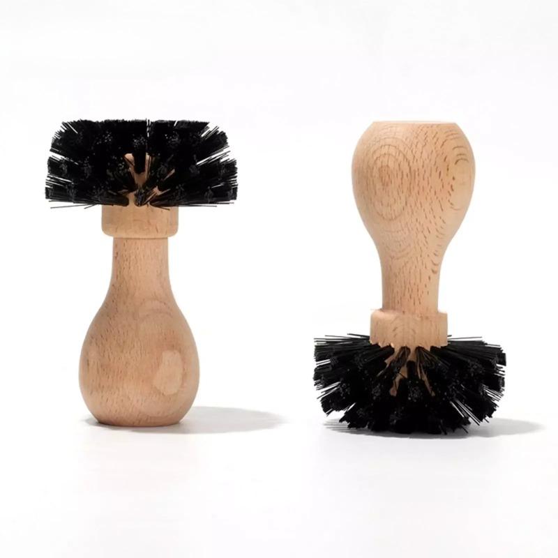 

1PC/2PCS Portable Coffee Tamper Cleaning Brush Espresso Coffee Grinder Cleaning for Basket Barista Kitchen Black