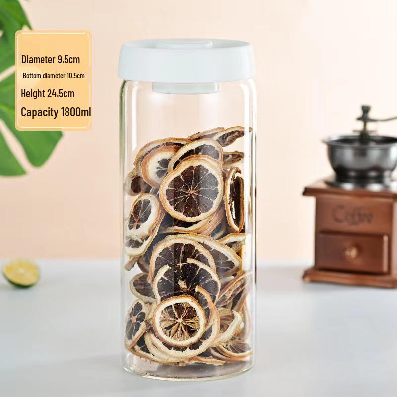 Vacuum-Sealed High Borosilicate Glass Jar for Coffee, Grains & Freshness Preservation