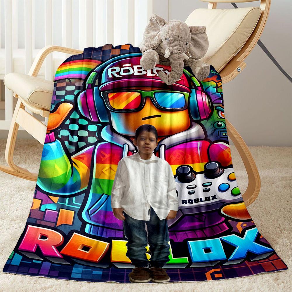 Roblox 301 Coperta Calda Decorativa Perfetta per Biancheria da Letto Picnic Ufficio per Tutte le Stagioni Calda Decorazione Regalo Perfetto per Parenti e Amici