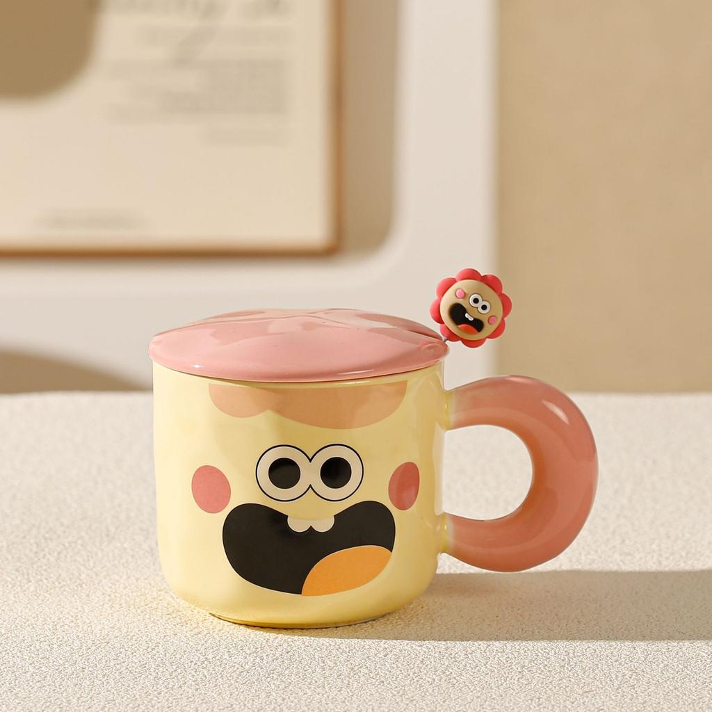 Cute and Cute Smiling Face Ceramic Cup Clown Funny Cute Water Cup Birthday Gift