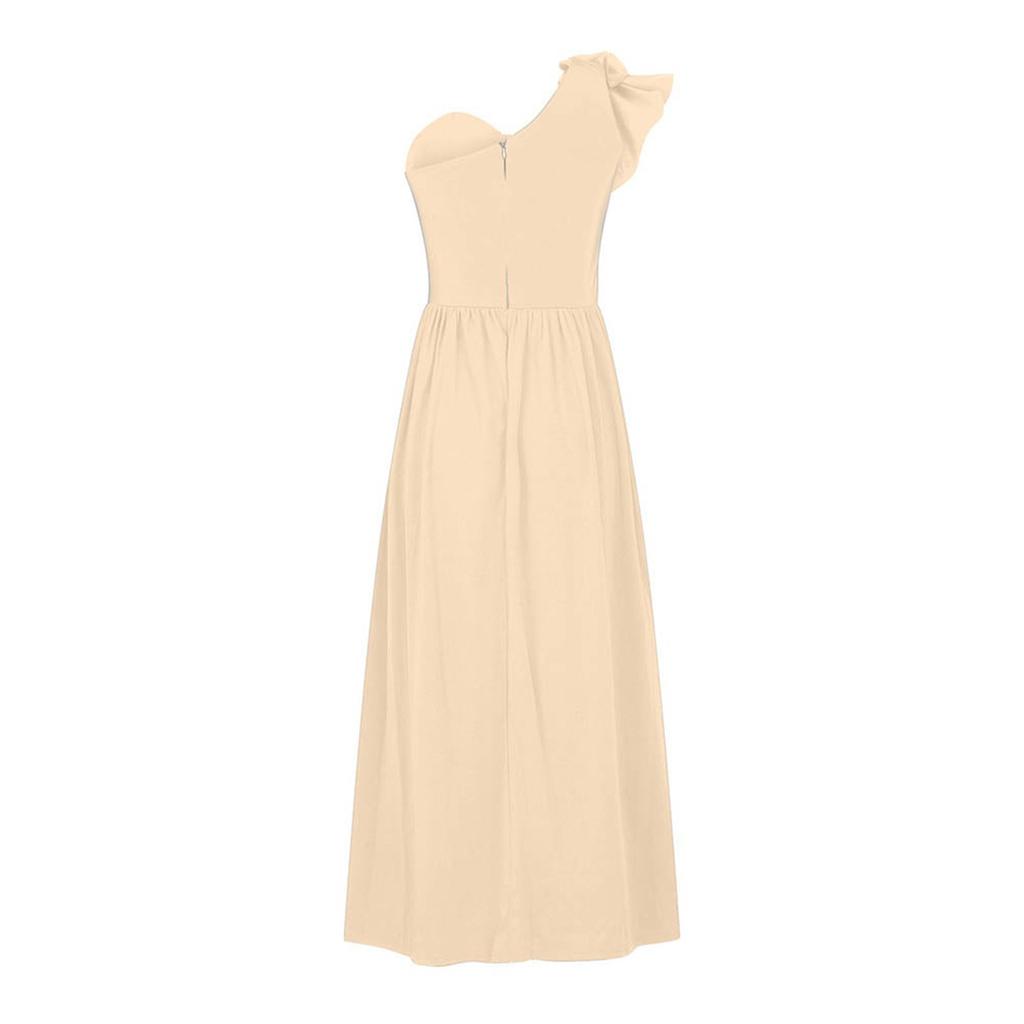 Women's Casual And Fashionable Sleeveless Dress, Solid Color Dress