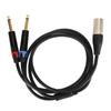 TS Mono Plug Y Splitter Cable Microphone Splitter Cable  for Microphones
