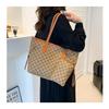 Vintage High Aesthetic Tote Bag New Large Capacity Printed Shoulder Handbag Retro Casual Faux Leather Commuter Purse