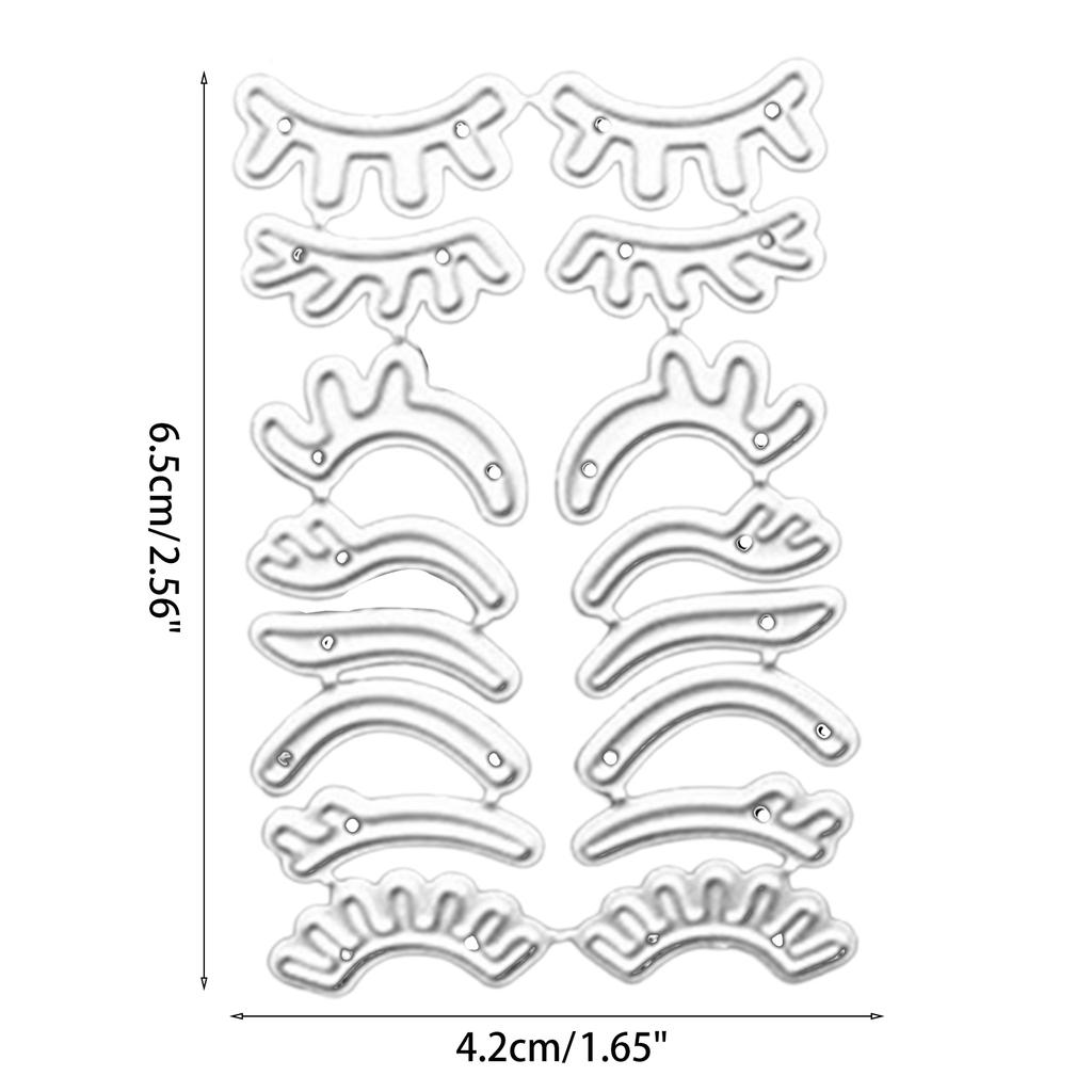 Metal Cutting Die Carbon Steel Eyebrow Eyelashes Die Cuts Stencil Template Mold for DIY Scrapbooking Photo Albums