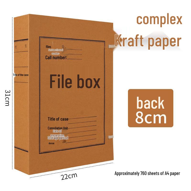Säurefreie Kraftpapier Archivbox für A4-Dateien