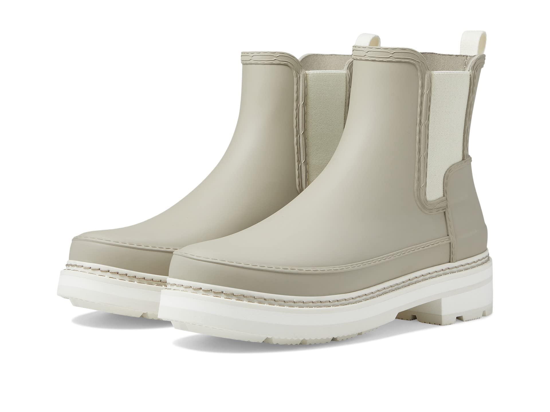 

HUNTER Chelsea with refined stitching Skimming 7 details, Stone/Shade White,