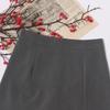 Women's High-Waisted A-Line Split Midi Skirt - Versatile Slimming Black Skirt Pants