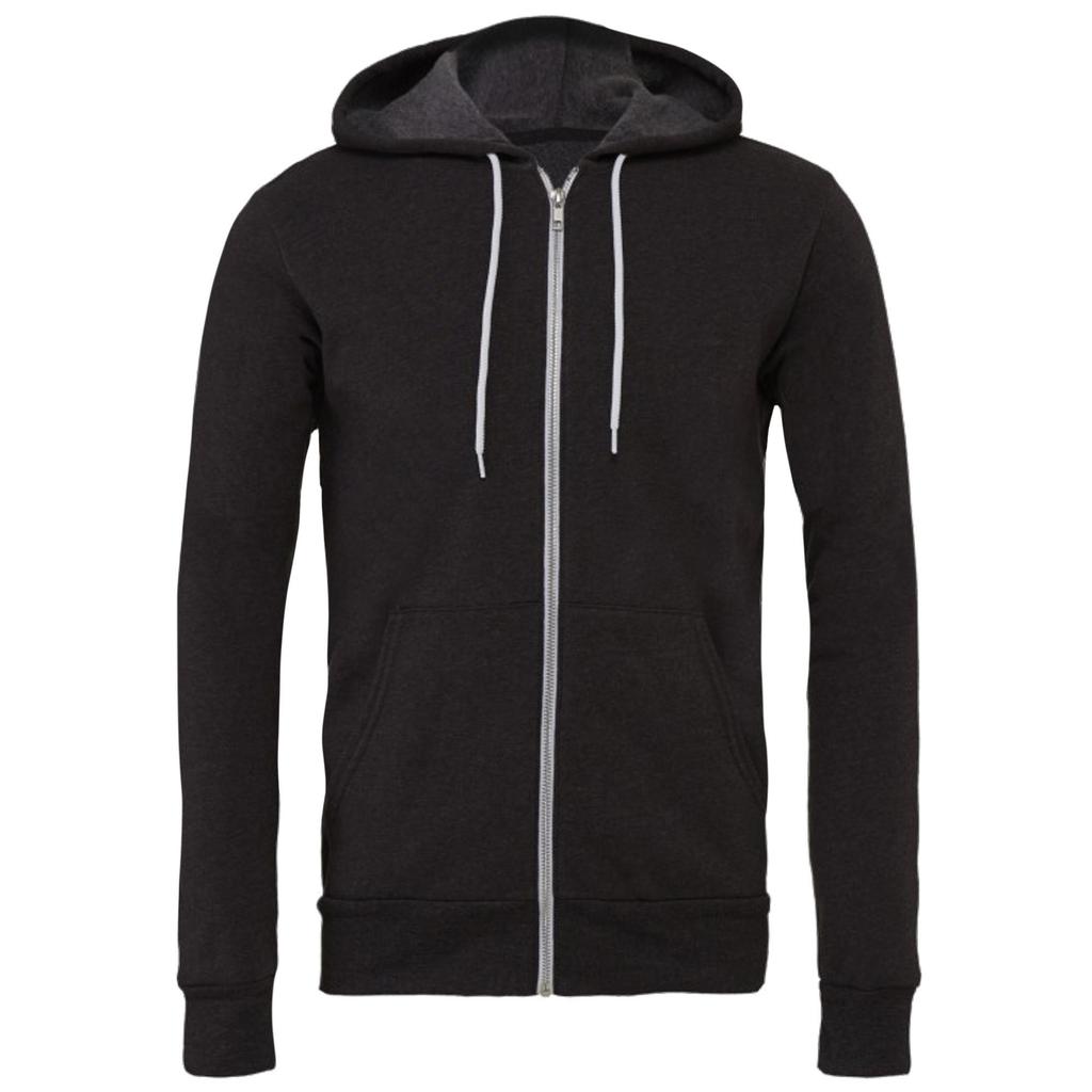 Canvas Unixex Zip-up Polycotton Fleece Hooded Sweatshirt / Hoodie