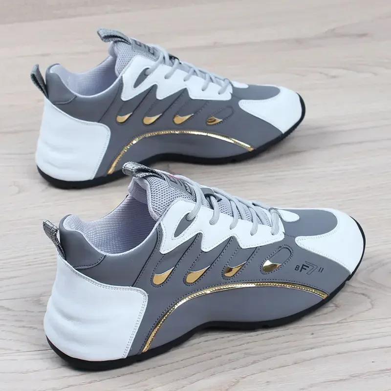 Fashion Men Fashion Casual Sneakers for Light Soft Breathable Vulcanize Shoes High Quality Soft Leather Sneakers Zapatillas De Mujer 202