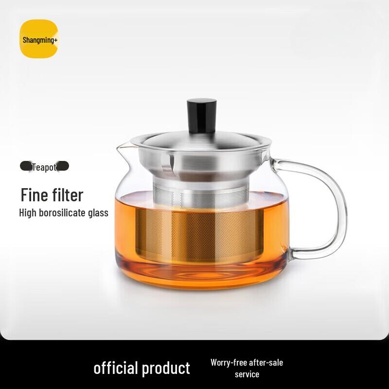 SAMADOYO S043 Heat-Resistant Glass Teapot with 316 Stainless Steel Infuser