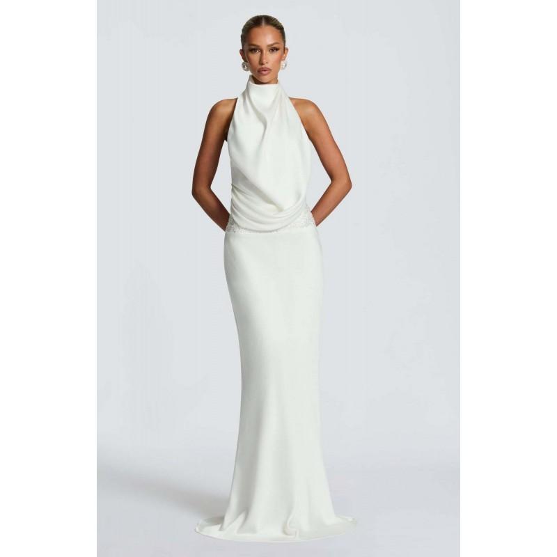 2025 Fall Womens Sleeveless Backless Sequin Cinched Waist Wrap Dress Bodycon Maxi In Navy White Coffee