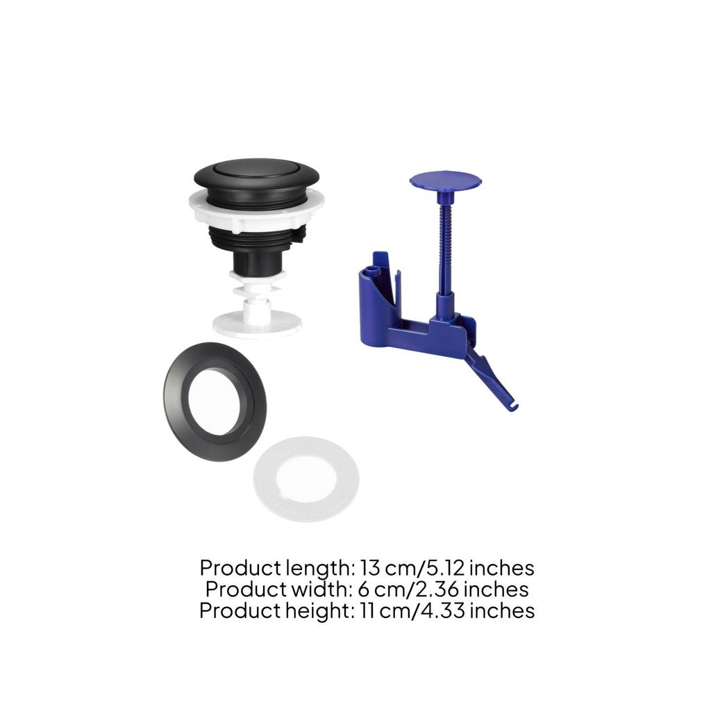 Customizable Fit Single-Flush Toilet Tank Flush Button Assembly Long-Lasting