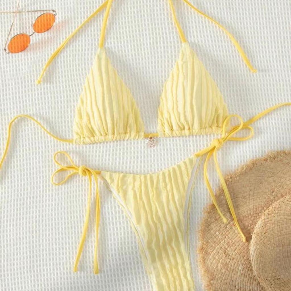 2024 New European & American Women's Sexy Three-Piece Bikini Set