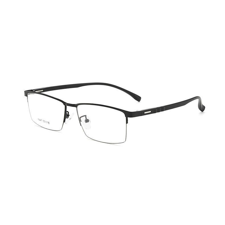 High-End Business Men'S Metal Glasses Frame Ultra-Light Half Frame Retro Literary Eyebrow Myopia Glasses Frame