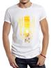 TEEHUB Trend Steel Life Geometric Art Printed T-Shirt Men's Short Sleeve T-Shirt Casual Versat