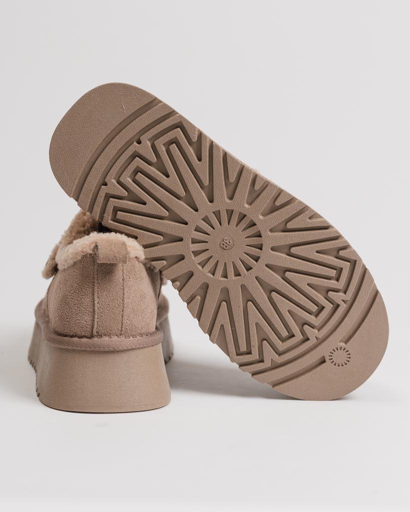 Klettstiefel Allsy 235235 36 Nerz Veloursleder Wolle