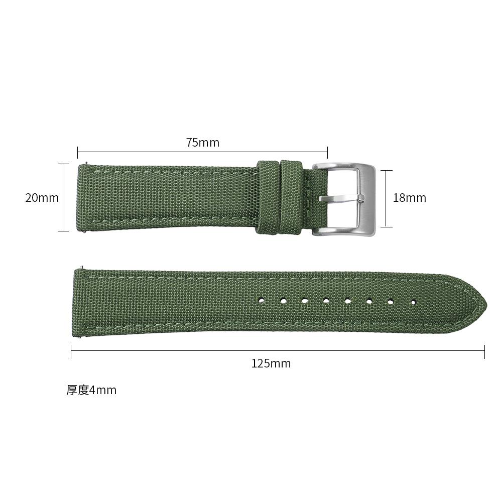 20mm 22mm Waterproof Sailcloth Watch Strap Two-Sided Nylon Watchband Quick Release Band Sport Belt for Casio for Seiko for Men