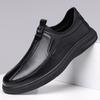 Autumn New Designer Leather Shoes for Men Antiskid Fashion Causal Black Driving Shoes Male Middle-aged Business Dad Loafers Man