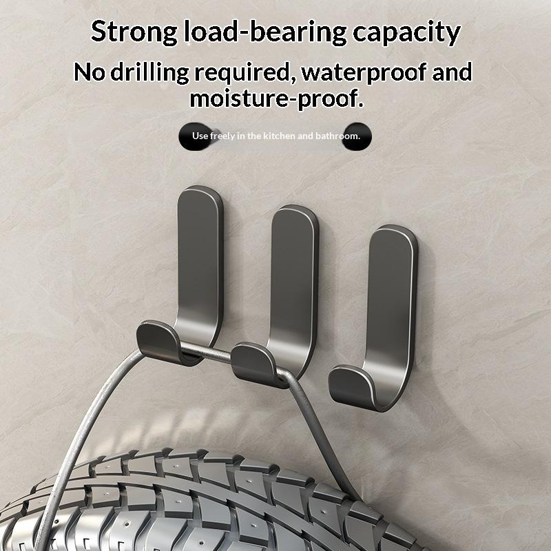 10Pcs Heavy Duty Adhesive Hooks No Drill Wall Hooks For Bathroom Kitchen Bedroom Towel Coat Hat Bag Hanging Organizer