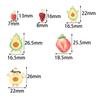 10Pcs/lot Fruit Series Alloy Charms Pendant Avocado Strawberry Shape Fashion Pendant DIY Earrings Necklaces Jewelry Accessories