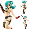 Dragon Ball Girl Figure Pvc Material, Cartoon Anime Style, Bulma Military Uniform, Bikini