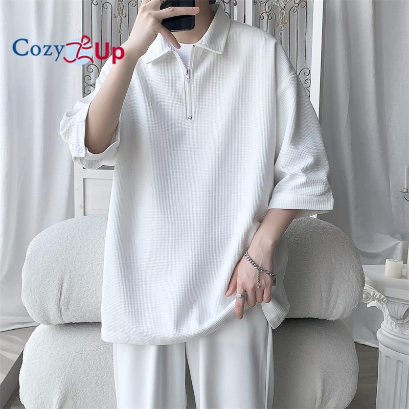 Уютная мужская рубашка поло на молнии — фото 4