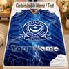 Flannel BlanketPortsmouth FC Custom Name Text Personalized Soft Warm Throw Blanket Home Decor Gift