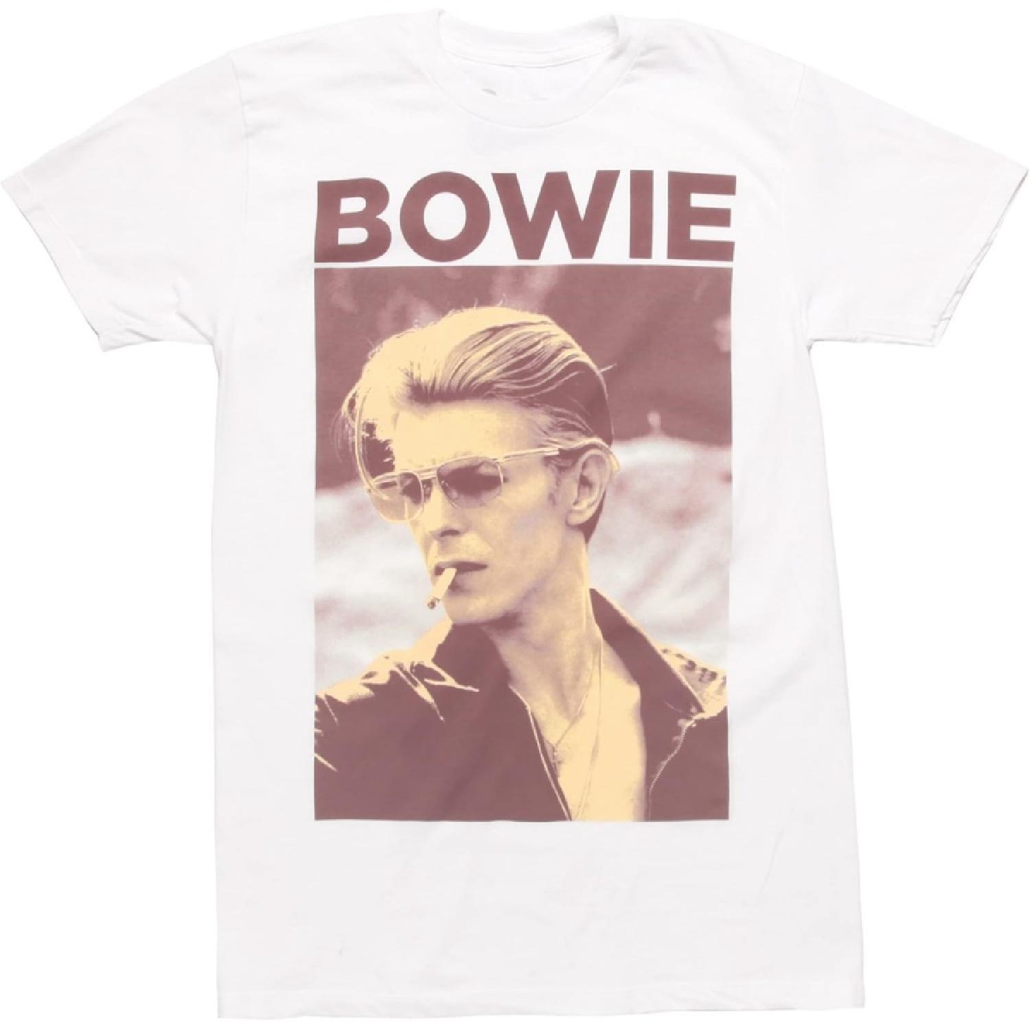 Bravado David Bowie Classic Retro Smoking Image Graphic Music Mens T-Shirt XXXXXL белый